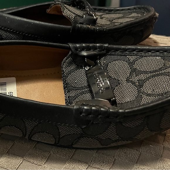 Coach Black Patterned Women's Loafers - Picture 2 of 2
